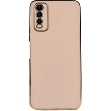 Kzy Vivo Y20S Kapak Kamera Korumalı Lazer Kesim Lüx Silikon Kılıf -  Rose Gold