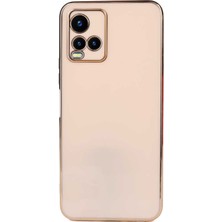 Kzy Vivo Y21S Kapak Kamera Korumalı Lazer Kesim Lüx Silikon Kılıf -  Rose Gold