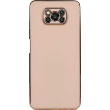 Kzy Xiaomi Poco X3 Kapak Kamera Korumalı Lazer Kesim Lüx Silikon Kılıf - Rose Gold