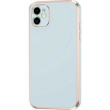 Caseart Apple iPhone 11 Kapak Kamera Korumalı Lazer Kesim Lüx Silikon Kılıf -Açık Mavi