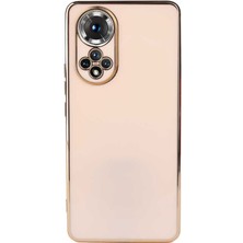 Caseart  Huawei Honor 50 Kapak Kamera Korumalı Lazer Kesim Lüx Silikon Kılıf - Rose Gold