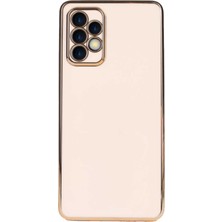 Caseart Samsung Galaxy A32 4g Kapak Kamera Korumalı Lazer Kesim Lüx Silikon Kılıf - Rose Gold