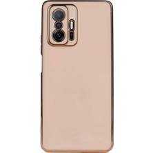 Case World Xiaomi Mi 11T Pro 5g ile Uyumlu Kapak Kamera Korumalı Lazer Kesim Lüx Silikon ile Uyumlu Kılıf - Rose Gold