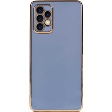 Case World Samsung Galaxy A73 ile Uyumlu Kapak Kamera Korumalı Lazer Kesim Lüx Silikon ile Uyumlu Kılıf - Petrol Mavisi