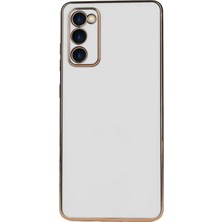 Case World Samsung Galaxy A03S ile Uyumlu Kapak Kamera Korumalı Lazer Kesim Lüx Silikon ile Uyumlu Kılıf -Beyaz