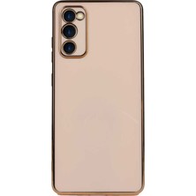 Kzy Samsung Galaxy A03S Kapak Kamera Korumalı Lazer Kesim Lüx Silikon Kılıf - Rose Gold