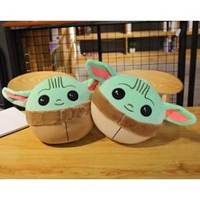 Elifeshop Ithal Ürün Kürklü Kumaş Baby Yoda Star Wars Mandalorian Bebek Yoda Figür Peluş Oyuncak 15 Cm.