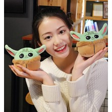 Elifeshop Ithal Ürün Kürklü Kumaş Baby Yoda Star Wars Mandalorian Bebek Yoda Figür Peluş Oyuncak 15 Cm.