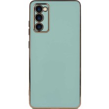 Case World Samsung Galaxy A03S ile Uyumlu Kapak Kamera Korumalı Lazer Kesim Lüx Silikon ile Uyumlu Kılıf - Turkuaz