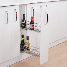 Huzur Mobilya Aksesuarları Cıft Acılım Tandem Raylı Deterjanlık 30 cm Sol