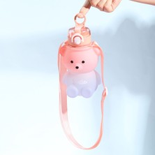 Ruicheng 800ML Ayı Su Bardağı Taşınabilir Saman Su Bardağı Öğrenci Su Bardağı Çocuk Su Bardağı Kız Plastik Su Bardağı (Yurt Dışından)