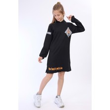 Toontoy Kız Çocuk Düşük Kol Baskılı Elbise