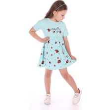 Toontoy Kız Bebek Ladybug Girl Uğur Böcek Baskılı Elbise
