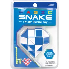 Elifeshop Magic Snake Fidget Şekilden Şekle Giren 24 Segment 3 D Stres Küpü Stres Giderici Oyuncak Mavi