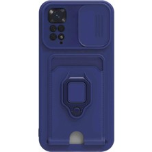 Microsonic Xiaomi Redmi Note 11 Kılıf Multifunction Silicone Lacivert