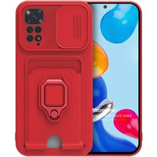 Microsonic Xiaomi Redmi Note 11 Kılıf Multifunction Silicone Kırmızı