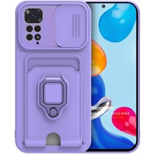 Microsonic Xiaomi Redmi Note 11 Kılıf Multifunction Silicone Lila