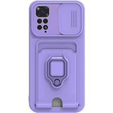 Microsonic Xiaomi Redmi Note 11 Kılıf Multifunction Silicone Lila