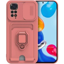 Microsonic Xiaomi Redmi Note 11S Kılıf Multifunction Silicone Pembe