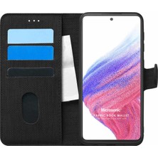 Microsonic Samsung Galaxy A53 5g Kılıf Fabric Book Wallet Siyah