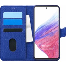 Microsonic Samsung Galaxy A53 5g Kılıf Fabric Book Wallet Lacivert