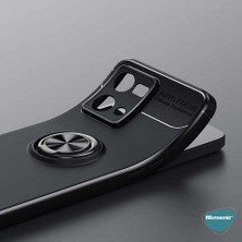 Microsonic Oppo Reno 7 4g Kılıf Kickstand Ring Holder Lacivert