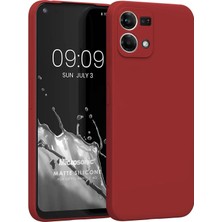 Microsonic Matte Silicone Oppo Reno 7 4g Kılıf Kırmızı