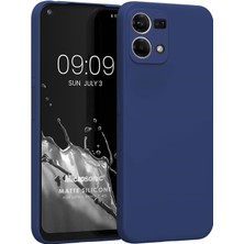 Microsonic Matte Silicone Oppo Reno 7 4g Kılıf Lacivert