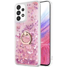 Microsonic Samsung Galaxy A53 5g Kılıf Glitter Liquid Holder Pembe