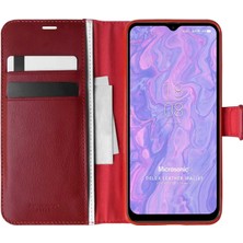 Microsonic Reeder S19 Max Kılıf Delux Leather Wallet Kırmızı