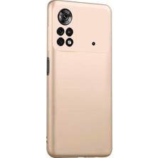 Microsonic Matte Silicone Xiaomi Poco M4 Pro 4g Kılıf Gold