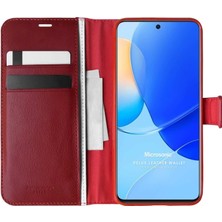 Microsonic Huawei Nova 9 Se Kılıf Delux Leather Wallet Kırmızı