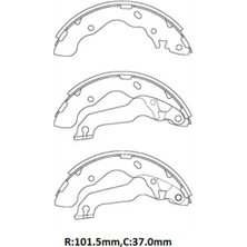JMC Hyundaı Elantra- 04/07; Arka Fren Pabucu (101,5X37) (Daıwa)