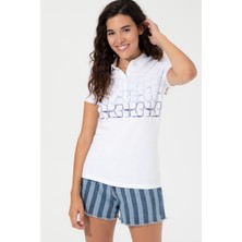 U.S. Polo Assn. Kadın Mavi T-Shirt 50248987-VR212