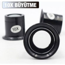 Coofbe 10X Büyüteç Optik Cam Lens Telefoncu Tamirci Saatçi Kuyumcu Için Göz Büyüteç Optik Lens