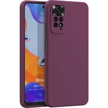 Microsonic Matte Silicone Xiaomi Redmi Note 11 Pro 5g Kılıf Mor