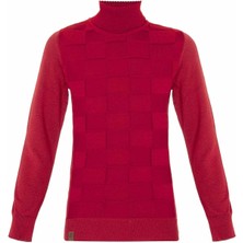 Cipo & Baxx BP101 Balıkçı Yaka Kırmızı Çocuk Kazak