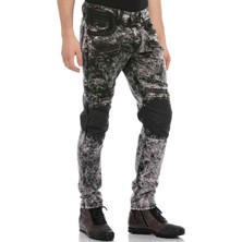 Cipo & Baxx CD568 Batik Yıkama Deri Detay Erkek Kot Pantolon