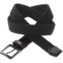 Cipo & Baxx CG188 Esnek Lastikli Siyah Örgü Kemer