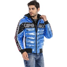 Cipo & Baxx CJ270 Parlak Mavi Şişme Mont