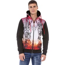 Cipo & Baxx CL458 Taşlı Kapüşonlu Erkek Sweatshirt