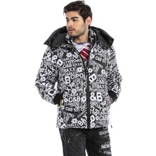Cipo & Baxx CM193 Desenli Şişme Mont