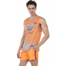 Cipo & Baxx CUK245 Neon Turuncu Deniz Şortu Atlet Takım