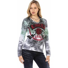 Cipo & Baxx WL291 Haki Desenli Sweatshirt