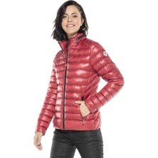 Cipo & Baxx WM113 Parlak Bordo Bayan Şişme Mont