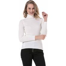 Cipo & Baxx WP227 Ekru Balıkçı Yaka Kazak