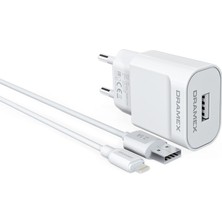 Dramex D21T 2.1A Type-C – USB Şarj Adaptörü & Şarj Data Kablosu