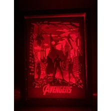 3D Gece Lambası    Gölge Kutusu Avengers 1