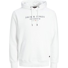 Jack & Jones Jprbluarchıe Sweat Hood Noos Beyaz Erkek Sweatshirt 12216335-White