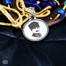 Beymarka Atatürk Temalı Yuvarlak Çelik Kolye - 2063